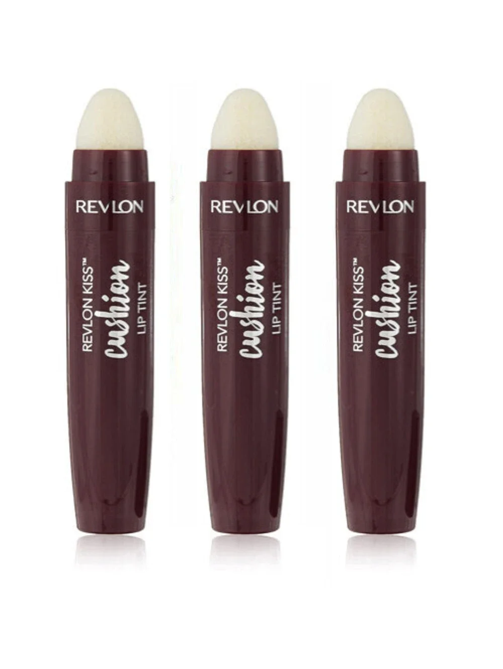 Lot of 3: NEW Revlon Kiss Cushion Lip Tint Lipstick in 290 Extra Violet (Sealed)